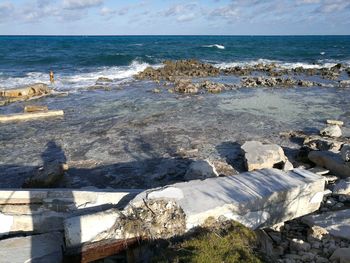 Scenic view of sea against sky