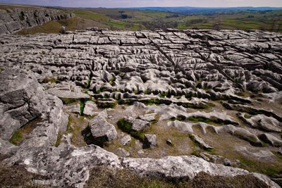 Scenic view of rocks on land