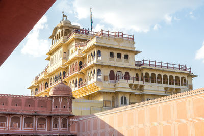 Low angle view of historical building against sky