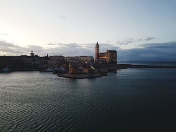 View of sea against sky during sunset