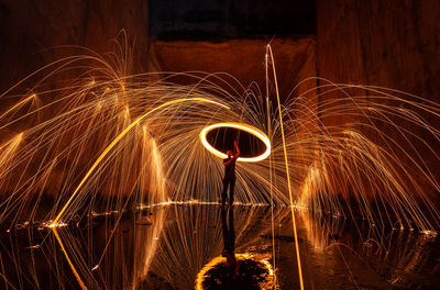 Light trails at night