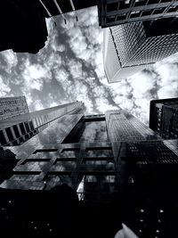 Low angle view of buildings against sky