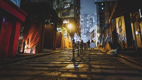 Illuminated city at night