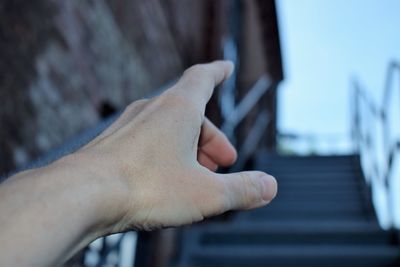 Close-up of human hand