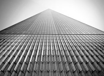 Low angle view of modern building against sky