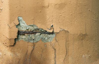 Close-up of old weathered wall
