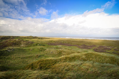 Scenic view of cloudy sky over sea