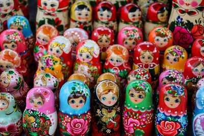 Full frame shot of multi colored candies for sale