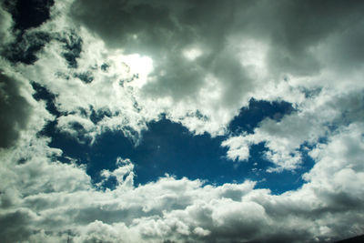 Low angle view of clouds in sky