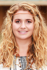 Portrait of smiling young woman