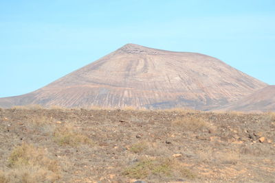 View of volcanic mountain