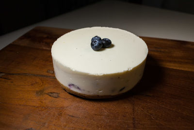 Close-up of dessert on table