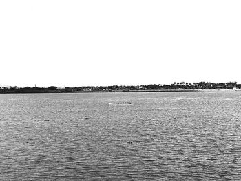 View of boats in calm sea