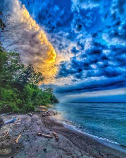 Scenic view of sea against sky