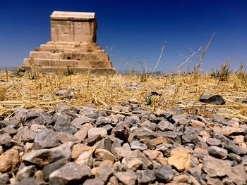 Unesco world heritage tomb of cyrus the great , acheamanid king in iran pasargad