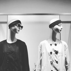 Female mannequins in store