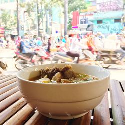 Close-up of food in bowl at market