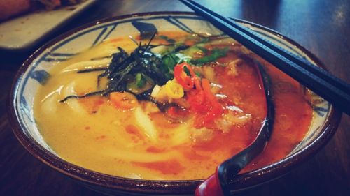 Close-up of food in bowl