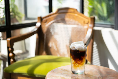 Close-up of drink on table