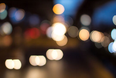 Defocused image of illuminated lights