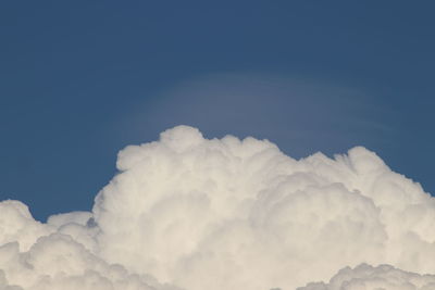 Low angle view of clouds in blue sky