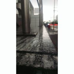 Surface level of wet street