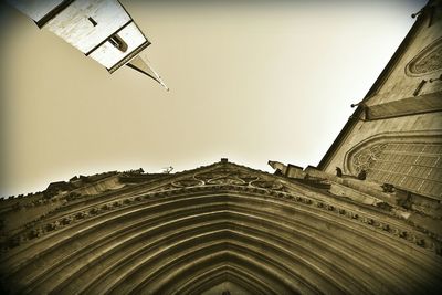 Low angle view of built structure against clear sky