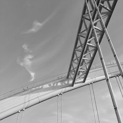 Low angle view of bridge against sky