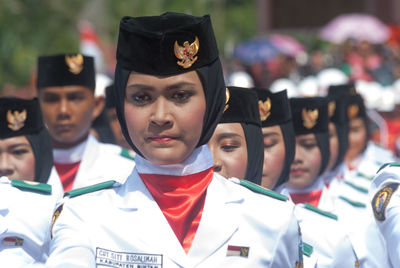 Soldiers during military parade