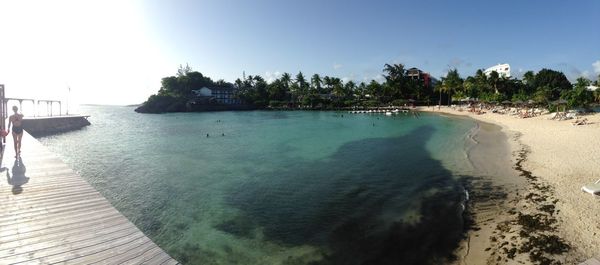 Panoramic view of beach against sky