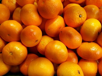 Full frame shot of oranges in market