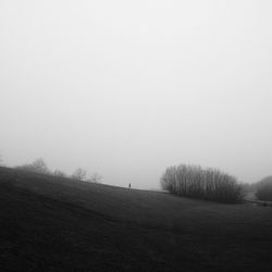 Scenic view of landscape against clear sky