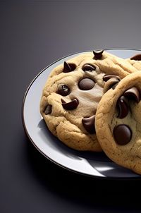 Close-up of cookies in plate