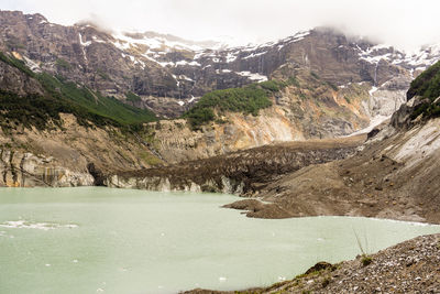 Scenic view of lake and mountains