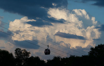 Low angle view of silhouette trees against sky