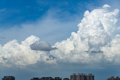 Low angle view of buildings against sky