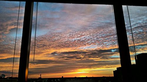 Scenic view of cloudy sky during sunset