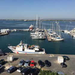 Boats in harbor