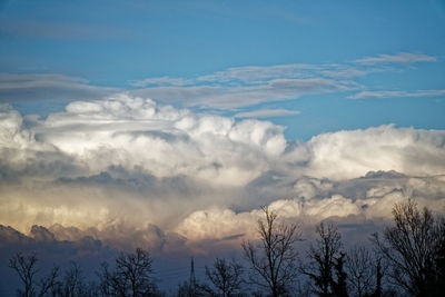 Low angle view of clouds in sky