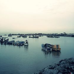 Boats in sea