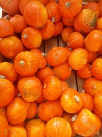 Full frame shot of oranges at market stall