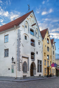 Low angle view of building against sky