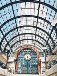 Low angle view of ceiling of railroad station