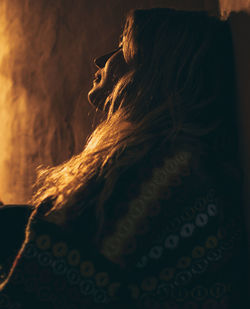 Close-up portrait of young woman