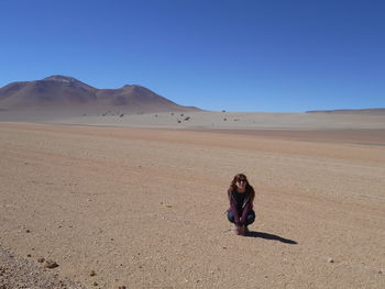 Full length of a man in desert