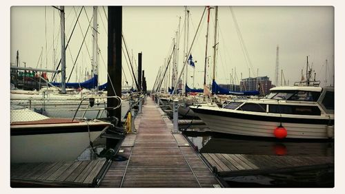 Boats in harbor