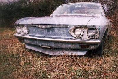 Close-up of vintage car