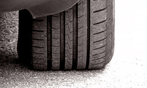 Close-up of car tire