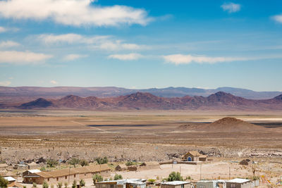 Scenic view of desert against sky