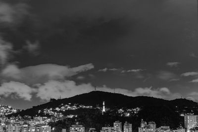 Silhouette buildings in city against sky